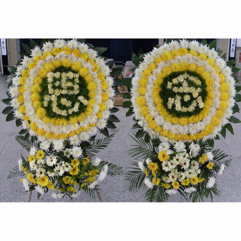 悼念老人花圈挽联词